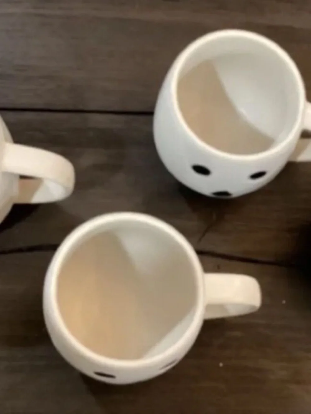 Pottery Barn Ghost Boo Mug Cup Modern Matte Stoneware Minimalist Gus Coffee Set
